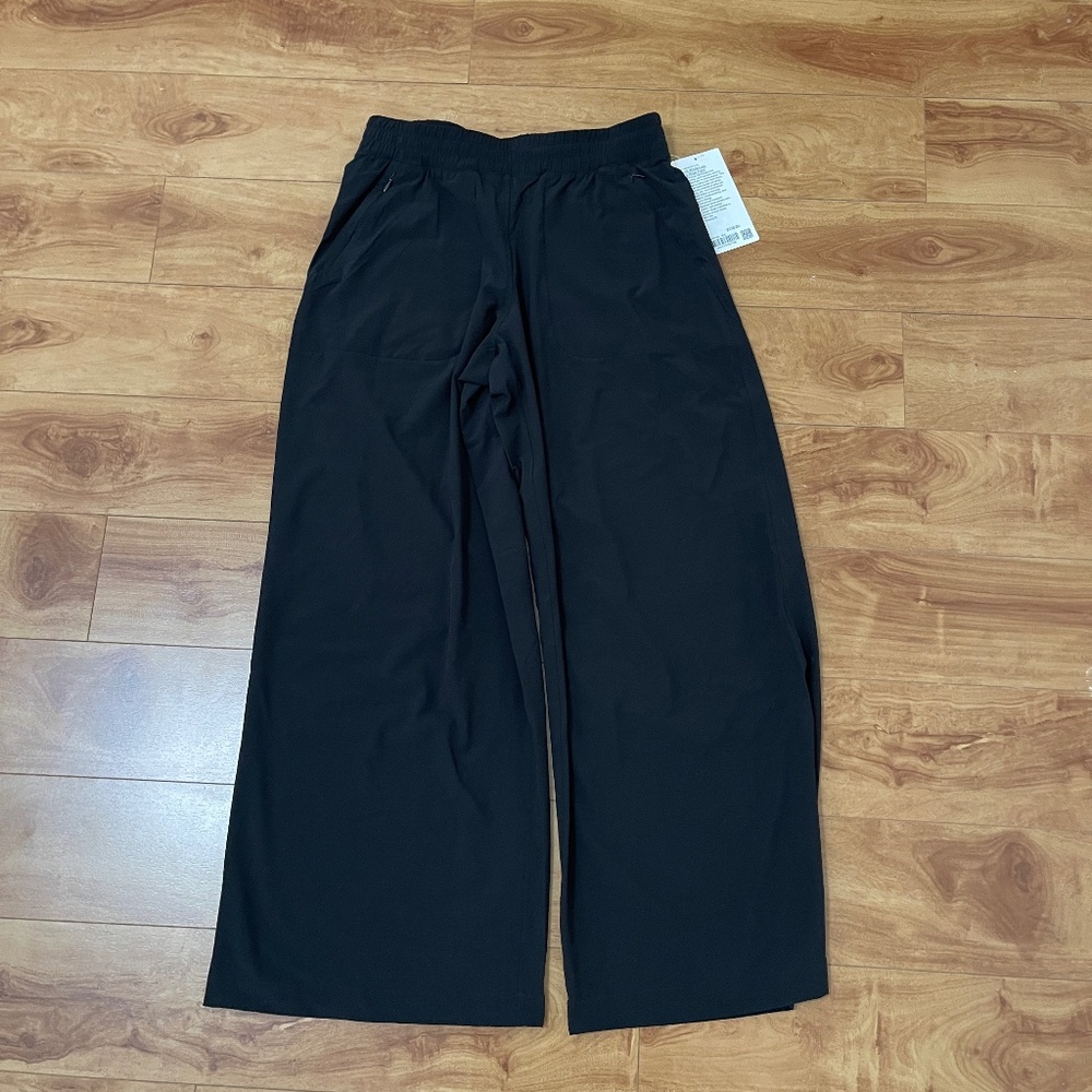 Lululemon Women Swift Wide Leg Mid Rise Pant Sz 8 Black New With Tag
